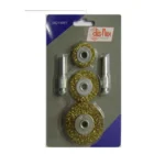 Escova Aço Circular Haste 6mm Conjunto 3peças