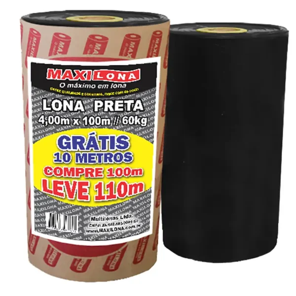 Lona Preta Maxilona 4x100 Ref.200 60kg