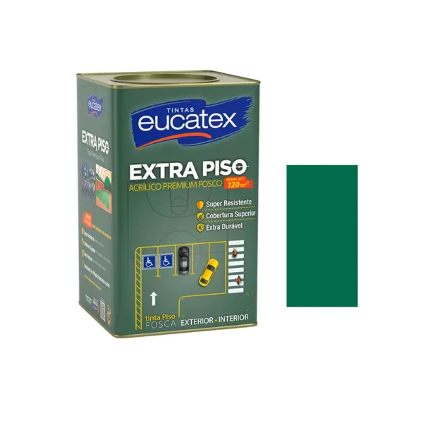 Tinta Piso Interior Exterior Eucatex 18l Fosco Verde
