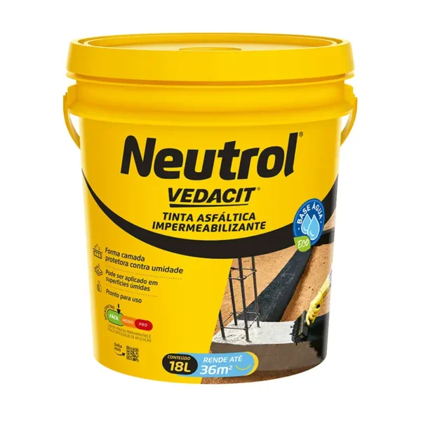 Tinta Asfáltica Neutrol Acqua 18l