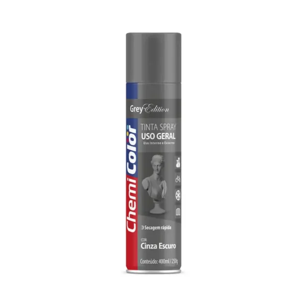 Tinta Spray Cinza Escuro 6x400 Chemicolor