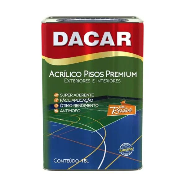 Tinta Piso Interior/exterior Dacar 18l Vermelho Demarcação