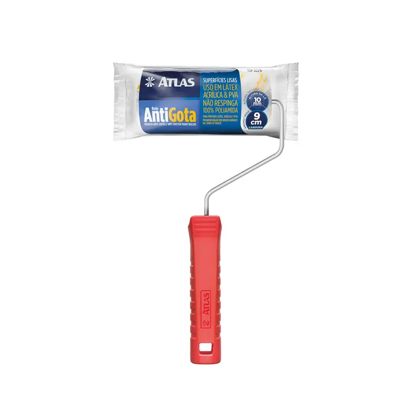 tambasa-20550 Rolo Lã Sintética 09cm C/suporte Anti Gotas Atlas - Imagem 1