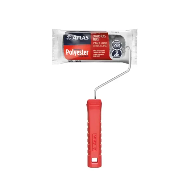 Rolo Espuma Poliéster 09cm C/suporte Atlas 406 C36