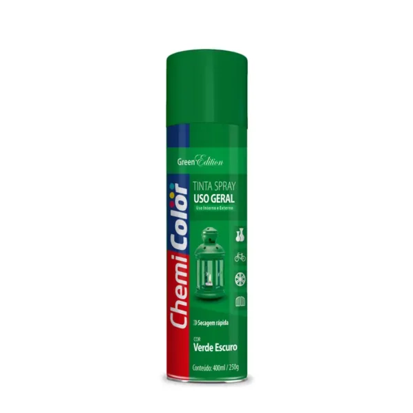 Tinta Spray Verde Escuro 6x400 Chemicolor