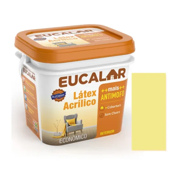 Tinta Acrílica Eucalar Interior Amarelo Canário 4x3,6l