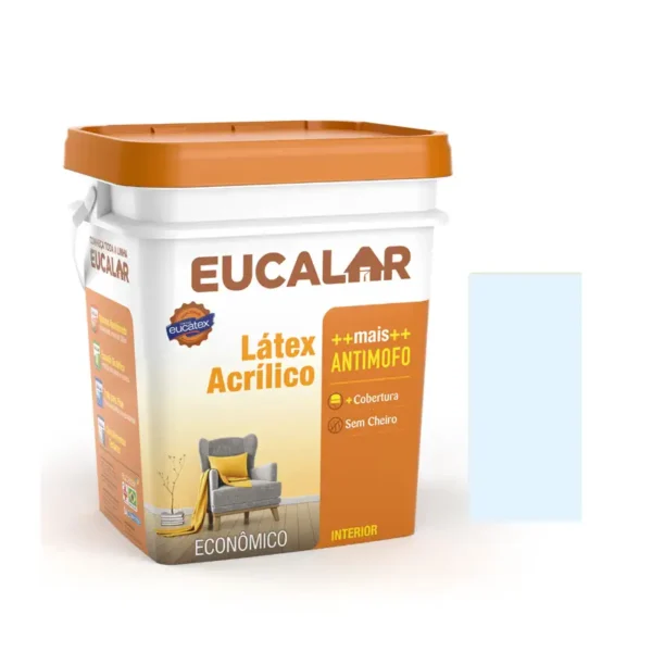 Tinta Acrílica Eucalar Interior Azul Praia 18l