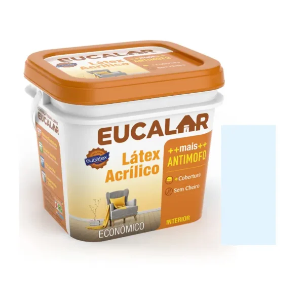 Tinta Acrílica Eucalar Interior Azul Praia 4x3,6l