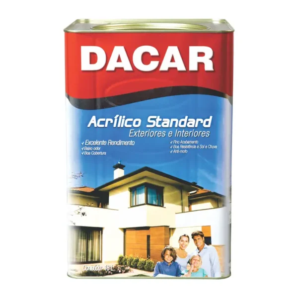 Tinta Acrílica Dacar Standard Exterior/interior Amarelo Canário 18l