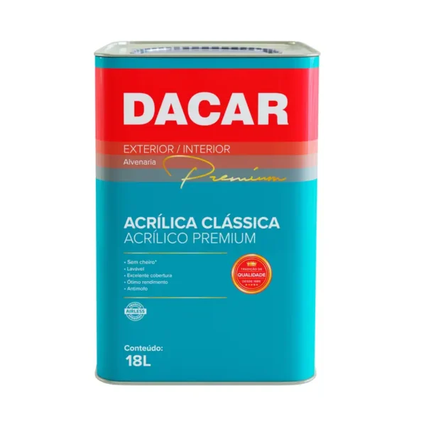 Tinta Acrílica Dacar Premium Exterior/interior Tangerina 18l