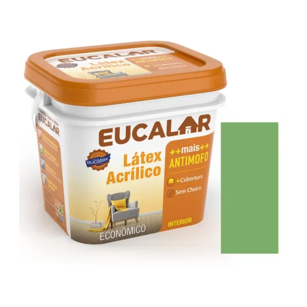 Tinta Acrílica Eucalar Interior Verde Piscina 4x3,6l