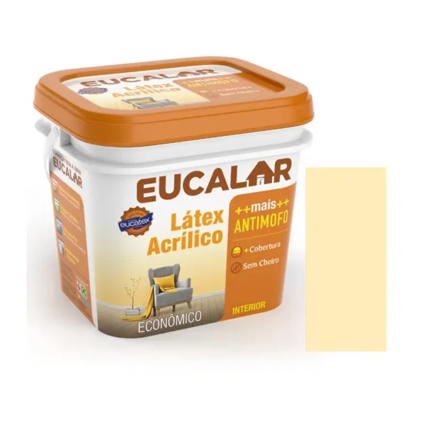 Tinta Acrílica Eucalar Interior Palha 4x3,6l