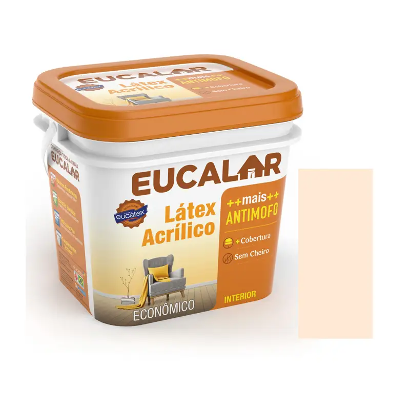 tambasa-23070 Tinta Acrílica Eucalar Interior Pérola 4x3,6l - Imagem 1