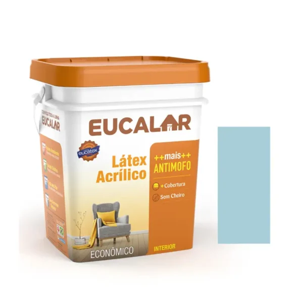 Tinta Acrílica Eucalar Interior Azul Céu 18l
