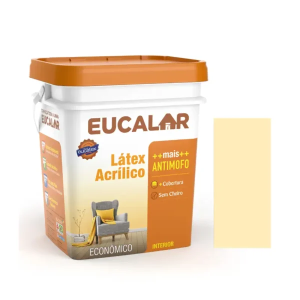 Tinta Acrílica Eucalar Interior Palha 18l