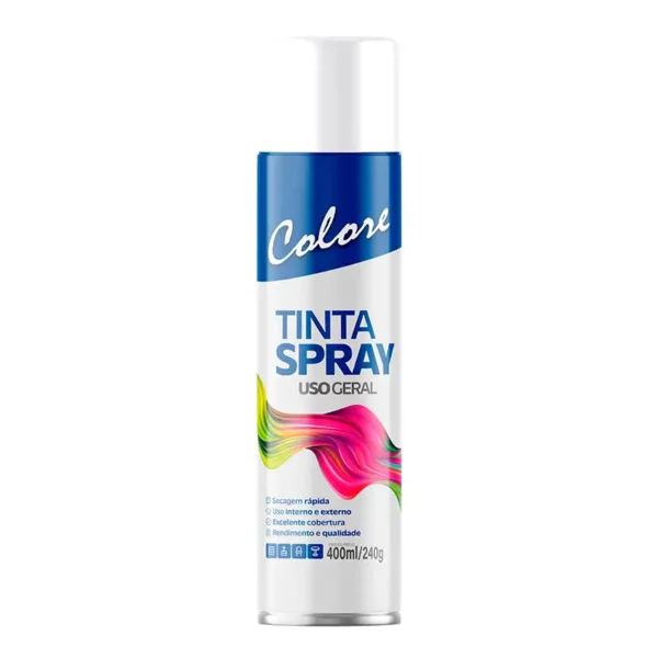 Tinta Spray Branco Brilhante 6x400 Colore