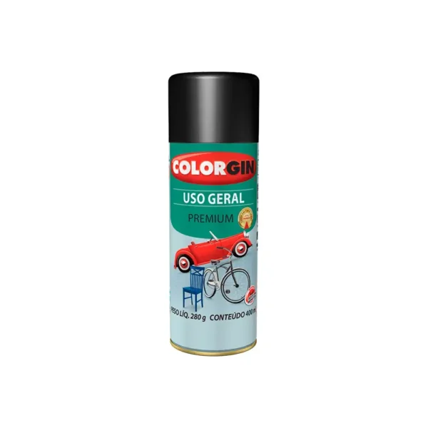 Tinta Spray Automotiva 5200 Preto 6x400 Colorgin