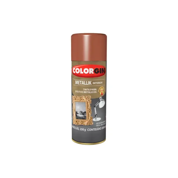 Tinta Spray Metálica Cobre 6x350 Colorgin