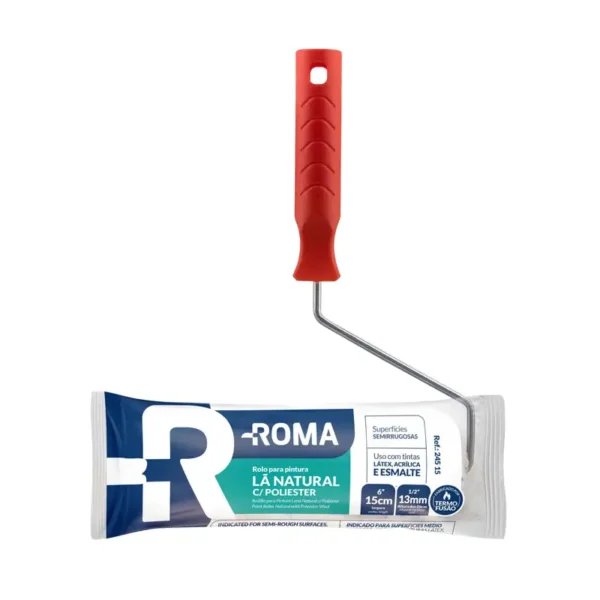 Rolo Lã Mista 05cm C/suporte Roma 245-05