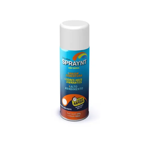 Tinta Spray Branco Brilhante 6x350 Spraynt