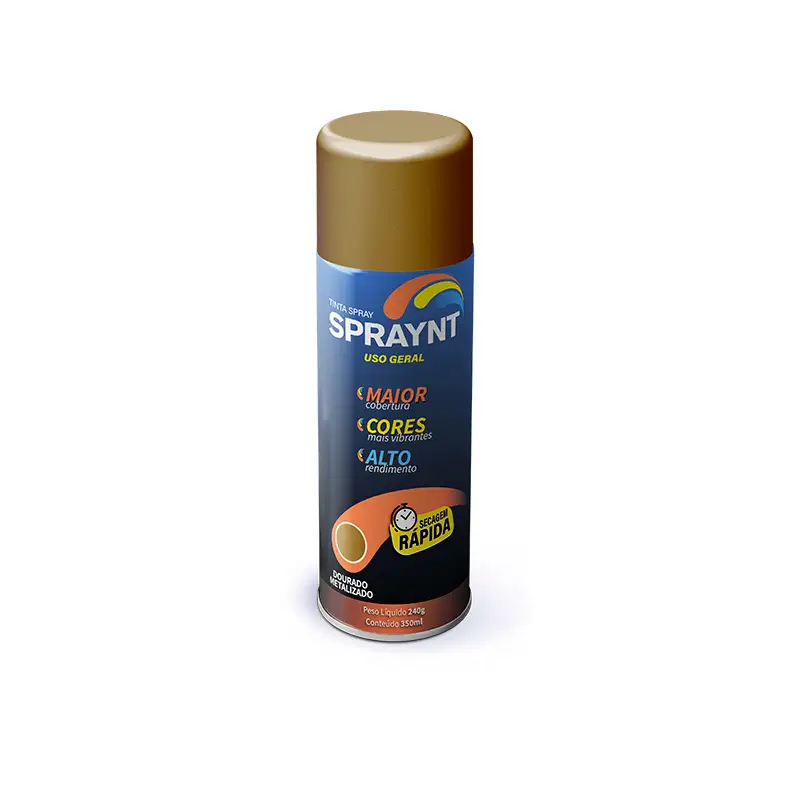 tambasa-26132 Tinta Spray Dourado Metálico 6x350 Spraynt - Imagem 1