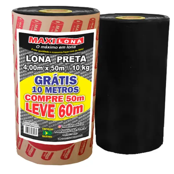 Lona Preta Maxilona 4x50 Ref.120 10kg