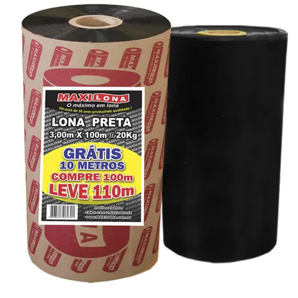 Lona Preta Maxilona 3x100 Ref.120 20kg