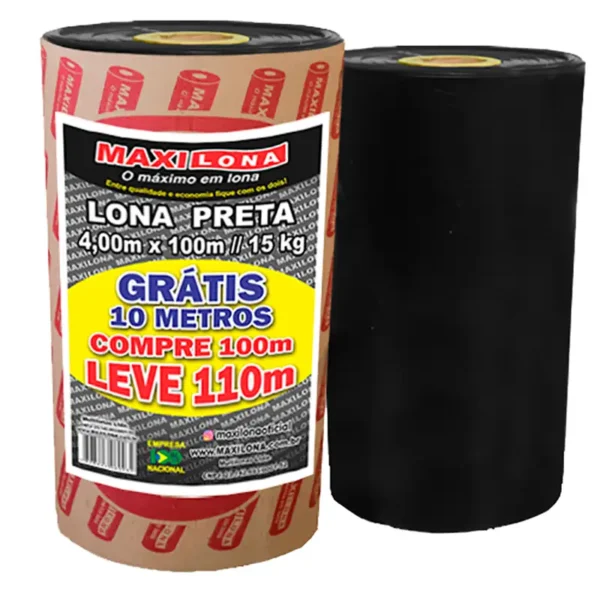 Lona Preta Maxilona 4x100 Ref.50 15kg