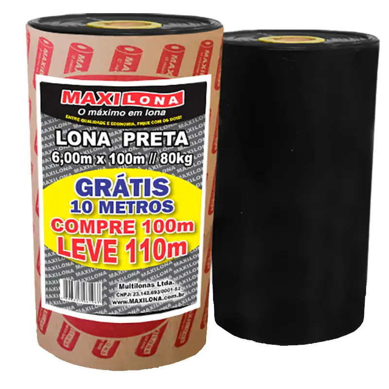 tambasa-31461 Lona Preta Maxilona 6x100 Ref.200 80kg - Imagem 1