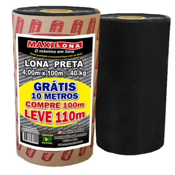 Lona Preta Maxilona 4x100 Ref.150 40kg