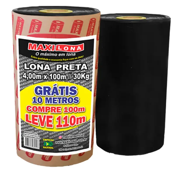 Lona Preta Maxilona 4x100 Ref.100 30kg