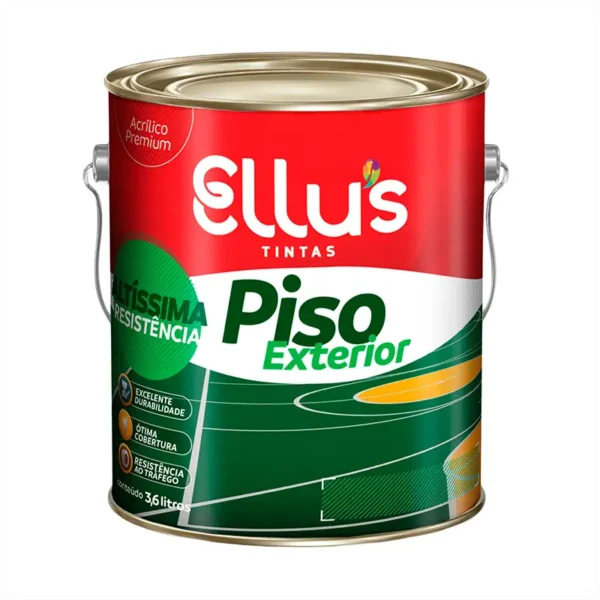 Tinta Piso Exterior/interior Ellus 4x3,6l Cinza Escuro