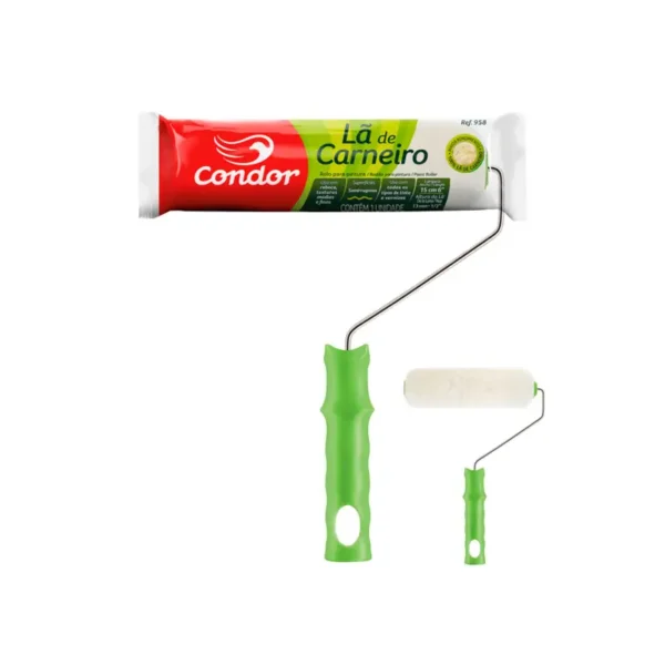 Rolo Lã Natural 15cm C/suporte Condor 958