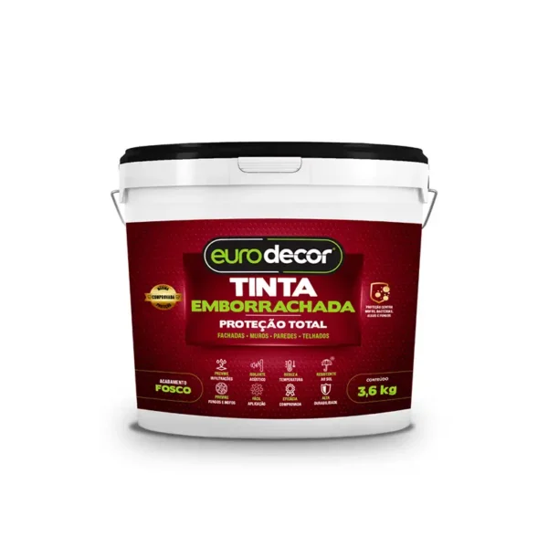 Tinta Emborrachada 3,6kg Branco Eurodecor