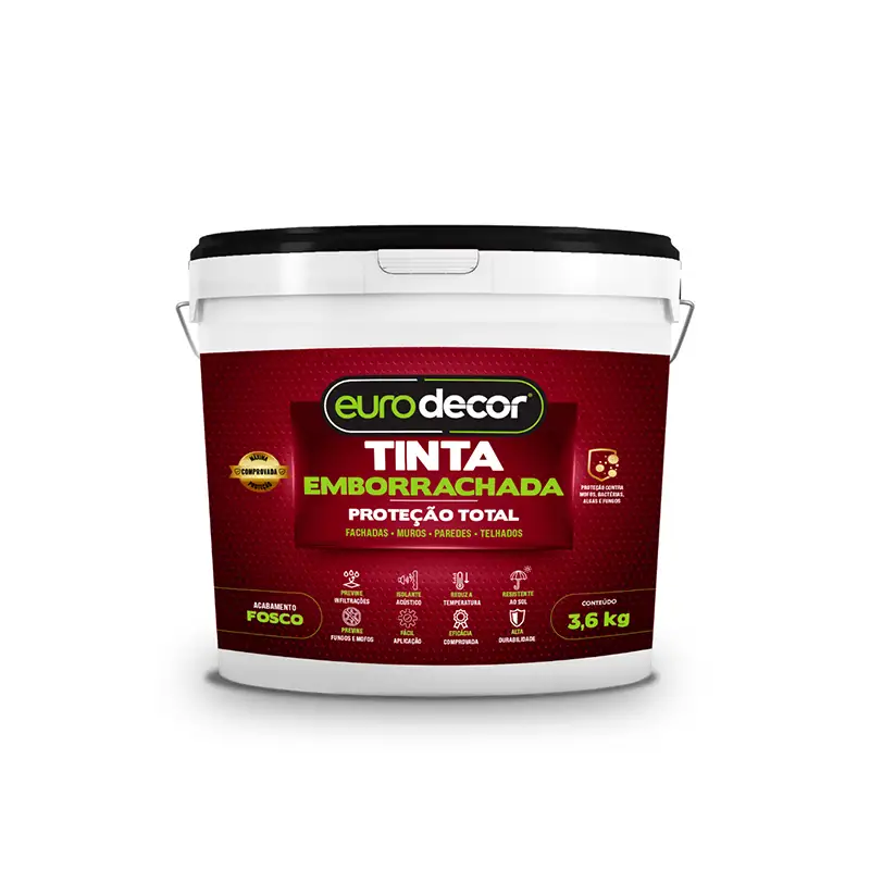 tambasa-41185 Tinta Emborrachada 3,6kg Branco Eurodecor - Imagem 1