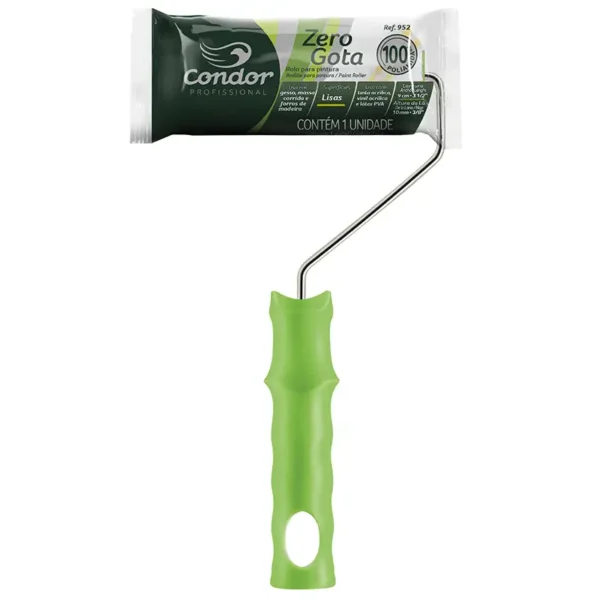 Rolo Lã Sintética 09cm C/suporte Zero Gota Condor 952