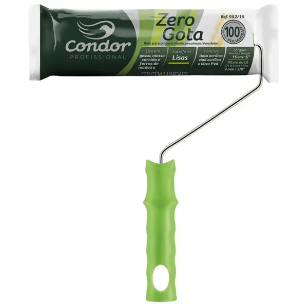 Rolo Lã Sintética 15cm C/suporte Zero Gota Condor 952