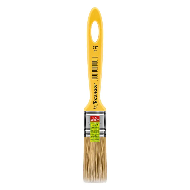 tambasa-44711 Trincha Pintura 727 X 1 Cabo Amarelo Condor C12 - Imagem 1