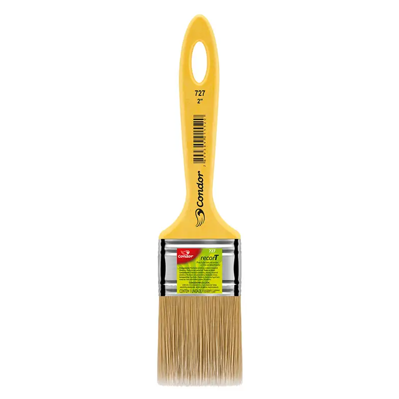 tambasa-44714 Trincha Pintura 727 X 2 Cabo Amarelo Condor C12 - Imagem 1