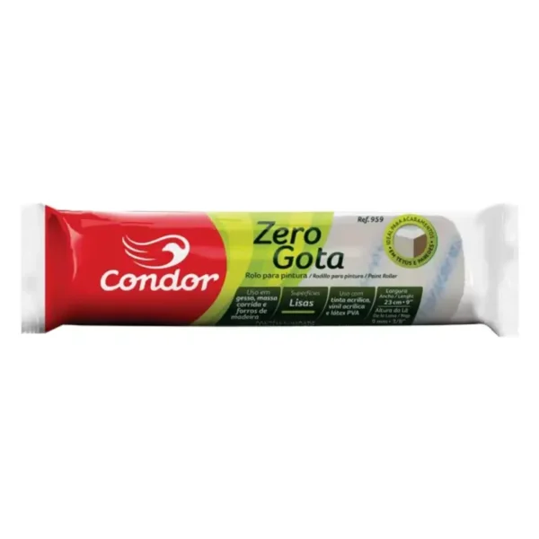 Rolo Lã Sintética 09cm com Suporte Zero Gota Condor 959c24