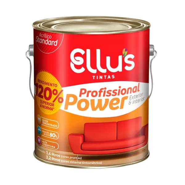 Tinta Acrílica Ellus Exterior/interior Gelo Rendimento Extra 4x3,6l