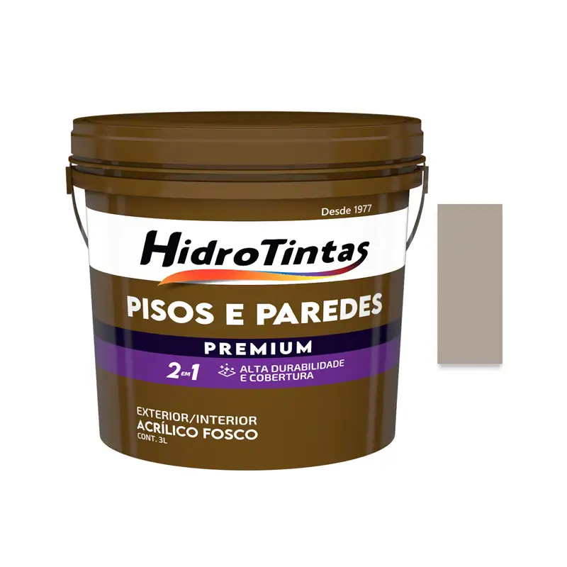 tambasa-47974 Tinta Piso Interna e Externa Hidrotintas 3l Cinza - Imagem 1