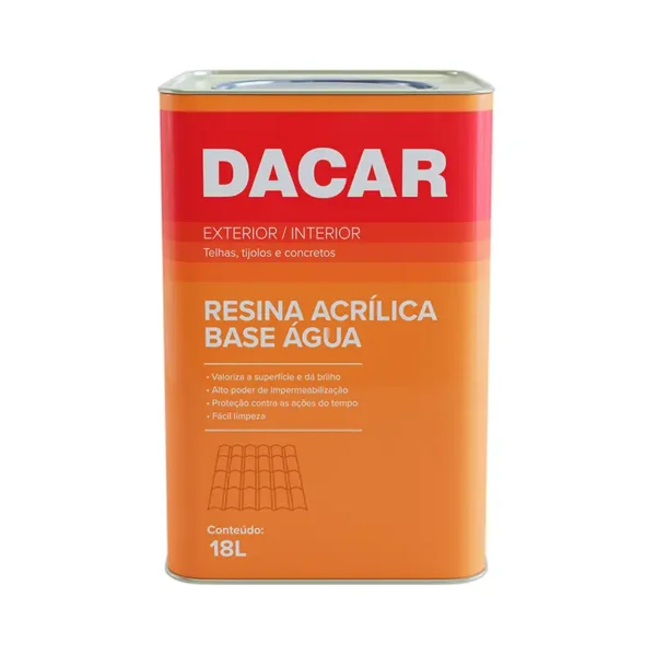 Resina Pedra/telha Acrílica 18l Base Água Incolor Dacar