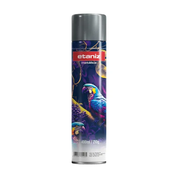 Tinta Spray Metálica Alumínio 6x400ml Etaniz