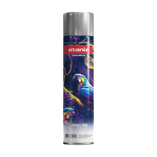 Tinta Spray Metálica Cromo 6x400ml Etaniz