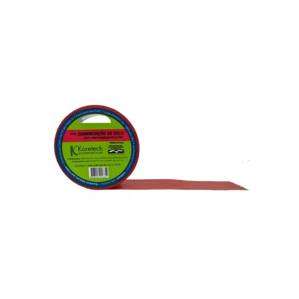 Fita Demarcação Solo Vermelho 48mmx14m Koretech
