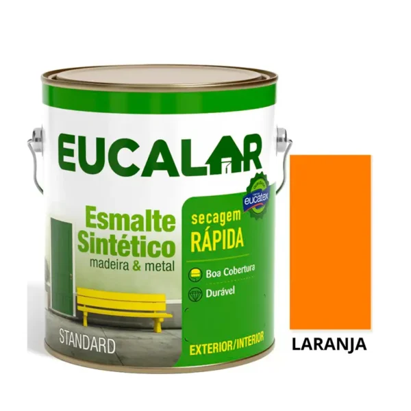 Esmalte 1/4x6 Eucalar Brilhante Laranja